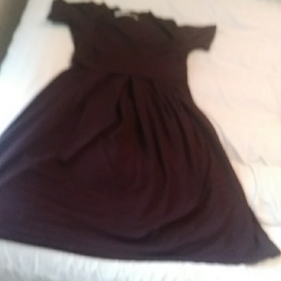 Beautiful Merlot-colored Empire-Waist Dress - Picture 1 of 3